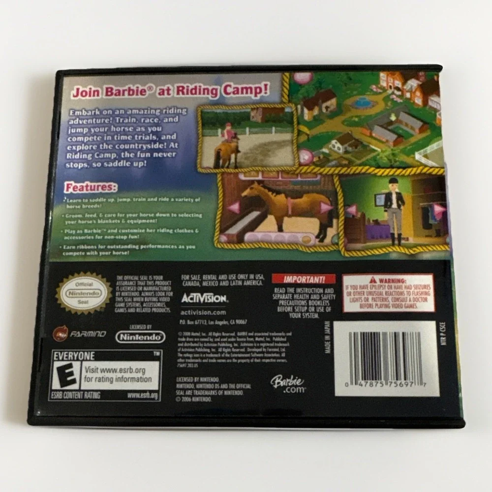 Barbie Horse Adventures Riding Camp (Nintendo DS, 2008) COMPLETE